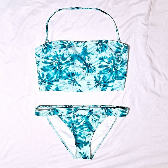 SO Blue Tie-Dye Bikini Set – Girl's Size Medium - Picture 1 of 5
